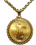 Coin with rope chain