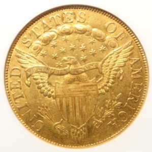 (reverse)1801  U.S. $10 Draped Bust Gold Coin (PCGS)