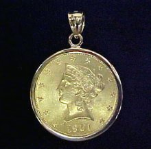 U.S. $10 Gold Coin Plain Frame!