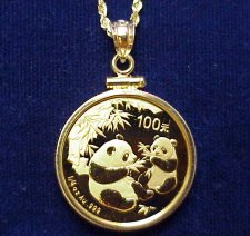 1oz. China Panda Gold Coin Pendant!