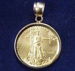 1/10 oz. American Eagle Gold Coin Pendant!