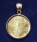 1/4 oz. American Eagle Gold Coin Pendant!