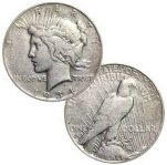 [Peace Silver Dollars<p>(circulated)]