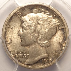 1916-D Mercury Dime (PCGS)