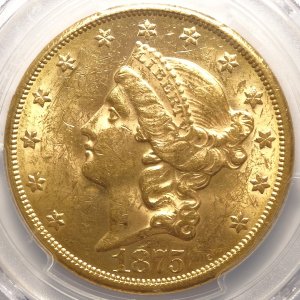 1875-CC U.S. $20 Carson City (PCGS)